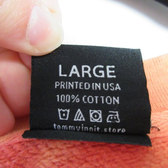 TommyInnit Limited Edition Crewneck Sweatshirt Unisex L Orange Tie Dye Cozy 794 - Picture 6 of 13